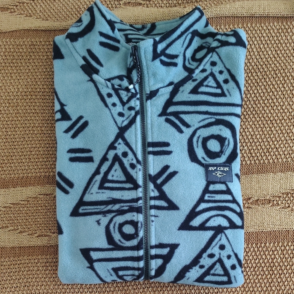 Rip Curl Black and Gray Graphic Fleece